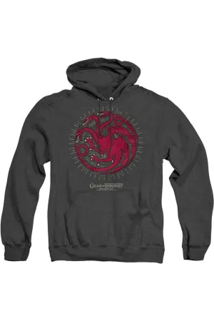 Game Of Thrones Targaryen Burst Sigil Adult Heather Hoodie / Hooded Sweatshirt