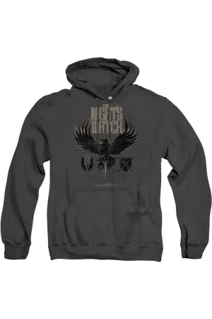 Game Of Thrones The Nights Watch Adult Heather Hoodie / Hooded Sweatshirt