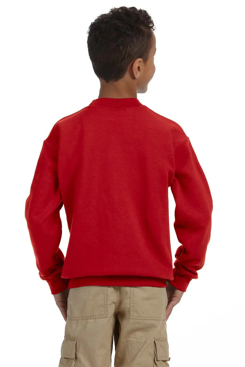 Gildan Youth Pill Resistant Fleece Crewneck Sweatshirt - Red