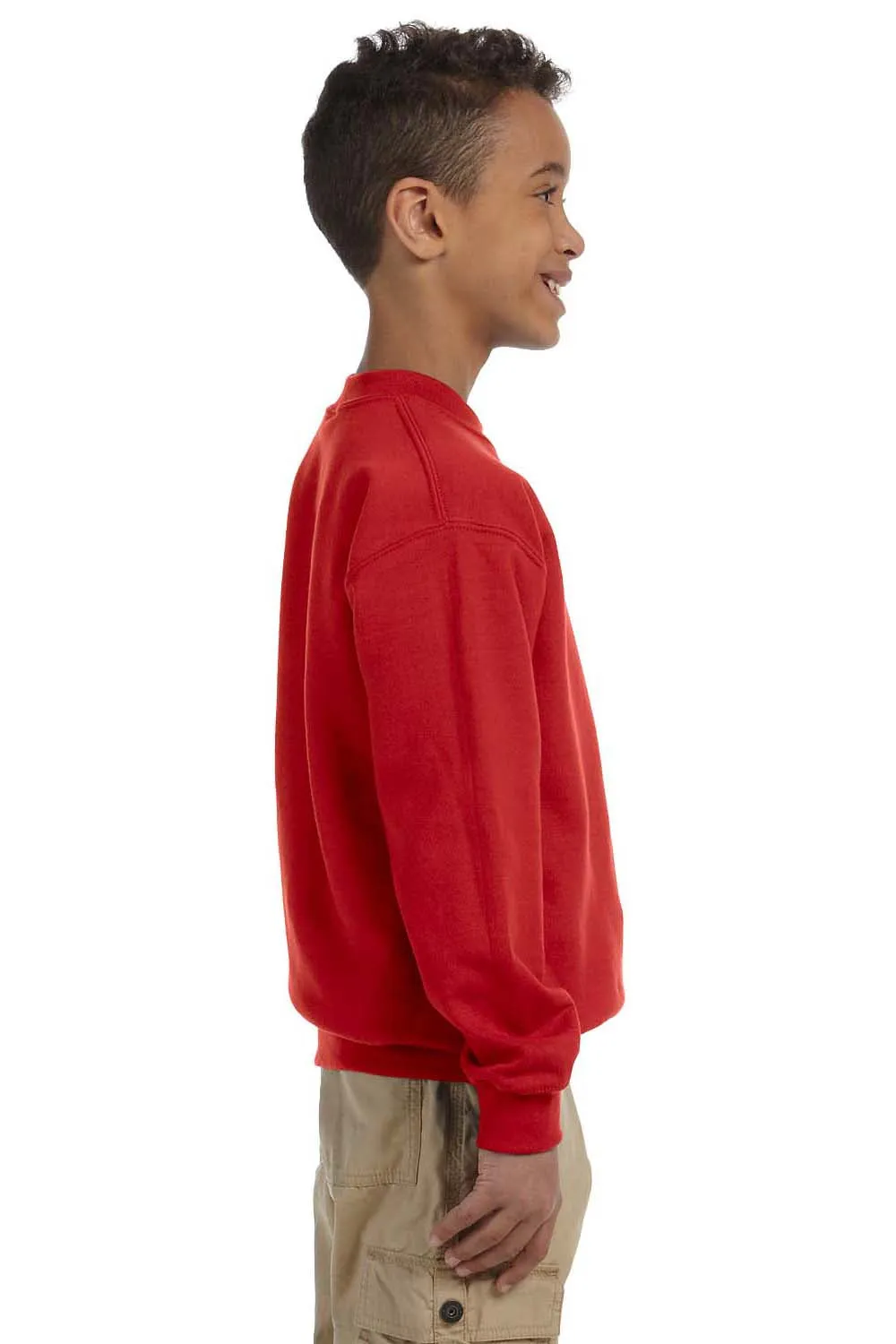Gildan Youth Pill Resistant Fleece Crewneck Sweatshirt - Red