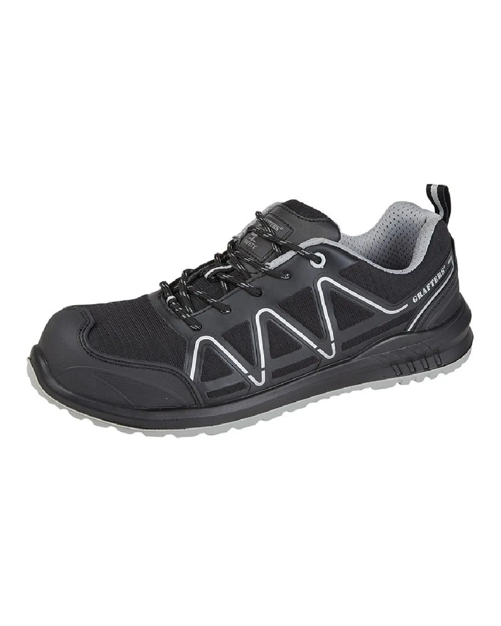 Grafters Fully Composite Overlaid Mesh Non Metal Safety Trainers Grafters Shoes