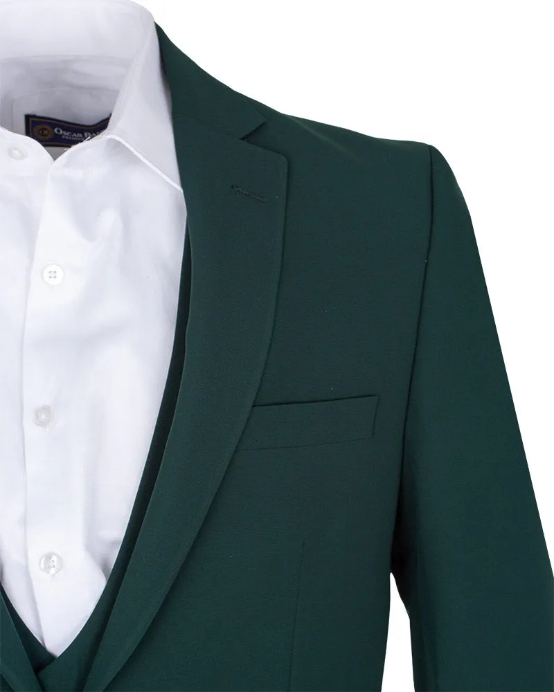 Green Flora Classic 3 Piece Men's Suit