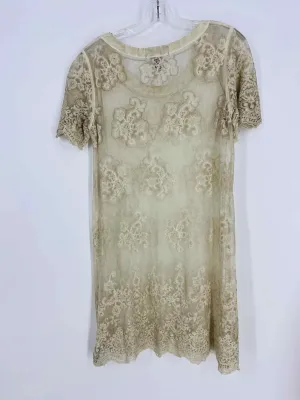 Gretty Zueger Size M Ivory Lace Embroidered Tops Tunic