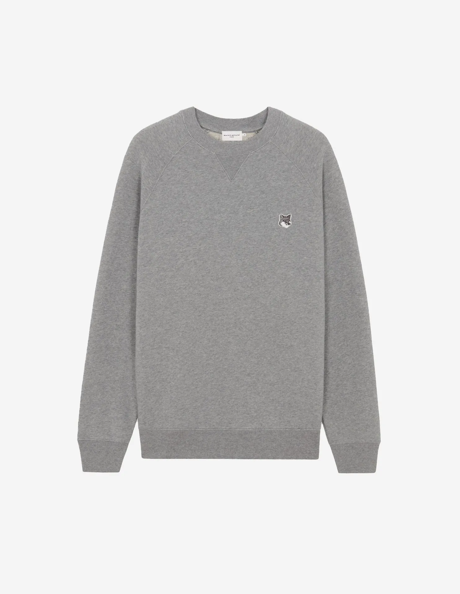 Grey Fox Head Patch Classic Sweatshirt Grey Melange