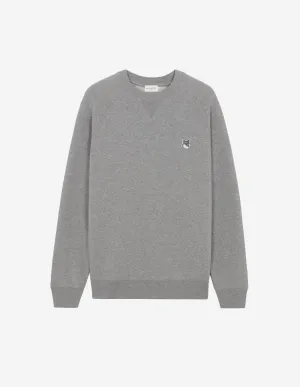 Grey Fox Head Patch Classic Sweatshirt Grey Melange