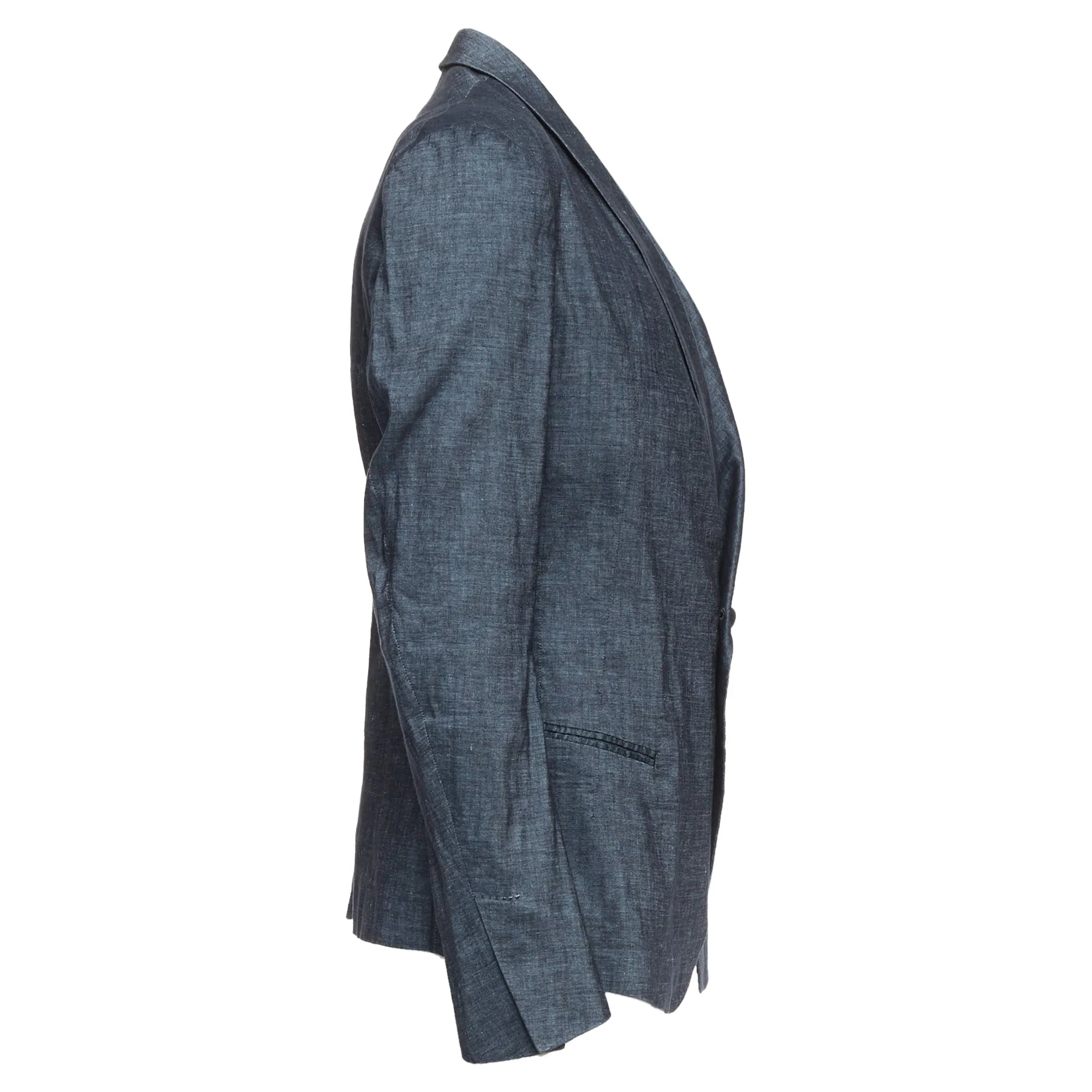 Haider Ackermann Runway Linen Cotton Shawl Blazer Jacket
