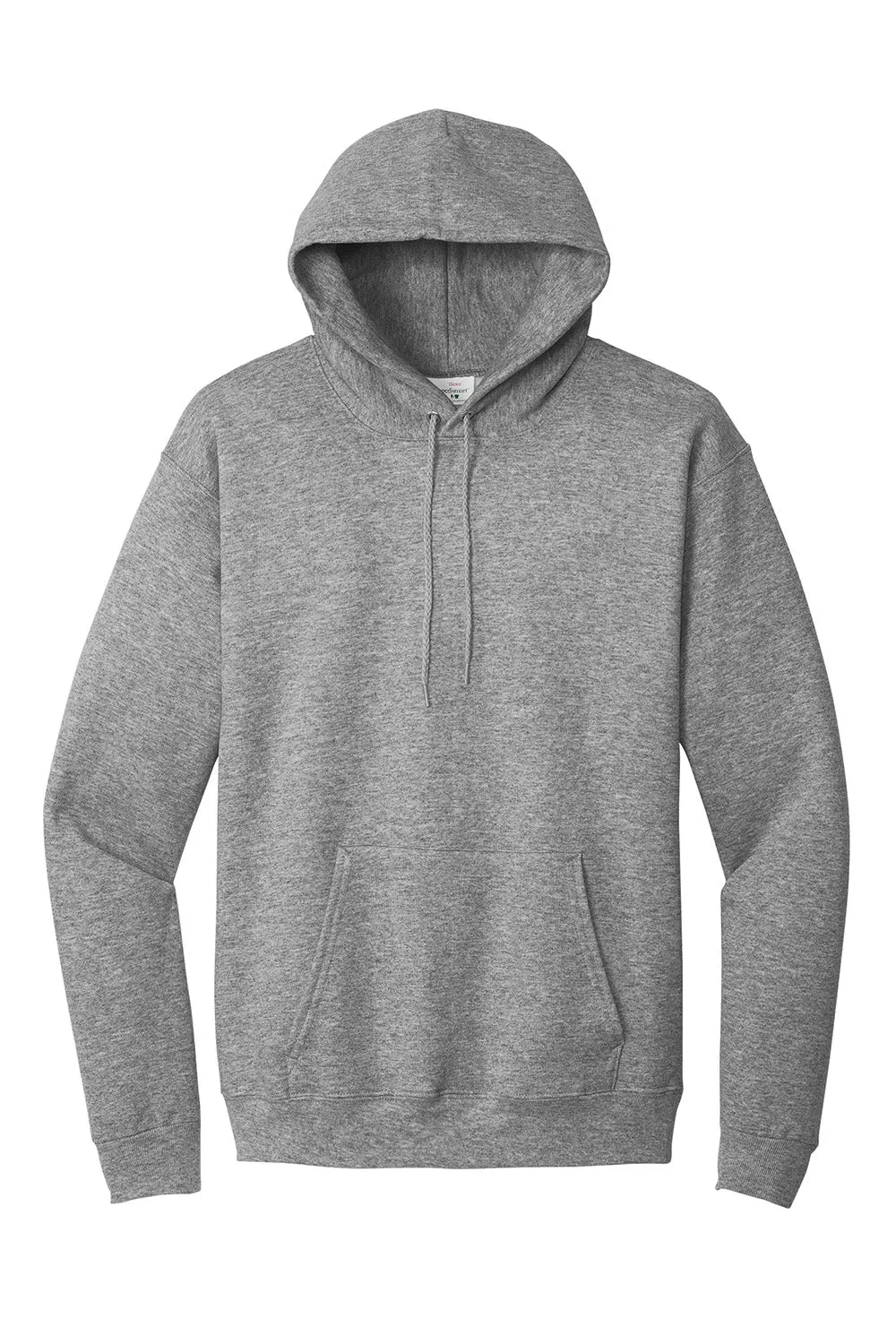 Hanes Mens EcoSmart Print Pro XP Pill Resistant Hooded Sweatshirt Hoodie w/ Pouch Pocket - Light Steel Grey