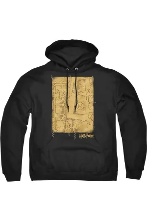 Harry Potter Marauders Map Interior Adult Pull Over Hoodie / Hooded Sweatshirt