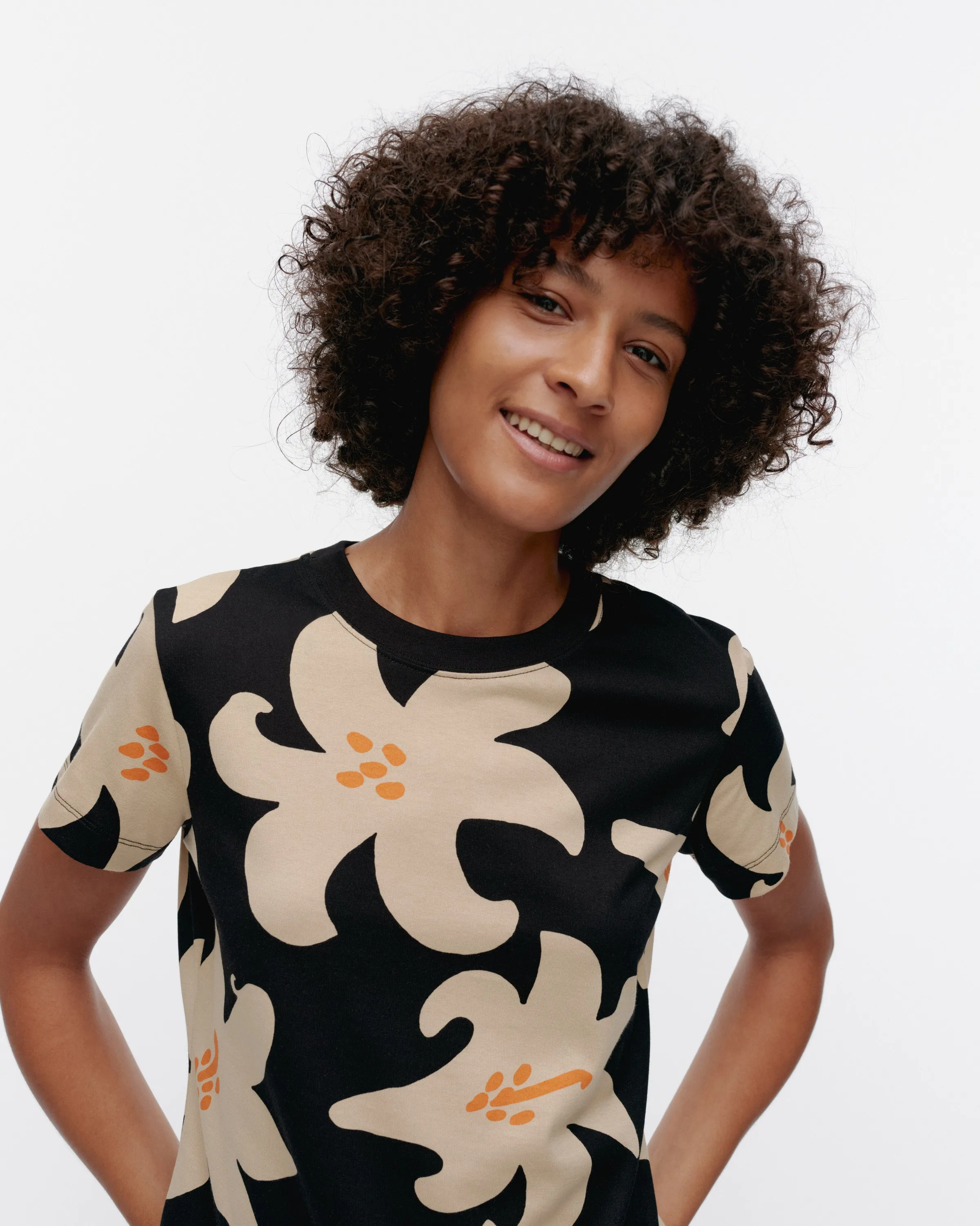 Heleys Villinarsissi Slim Short Sleeve Top 60cm Clothing_Marimekko