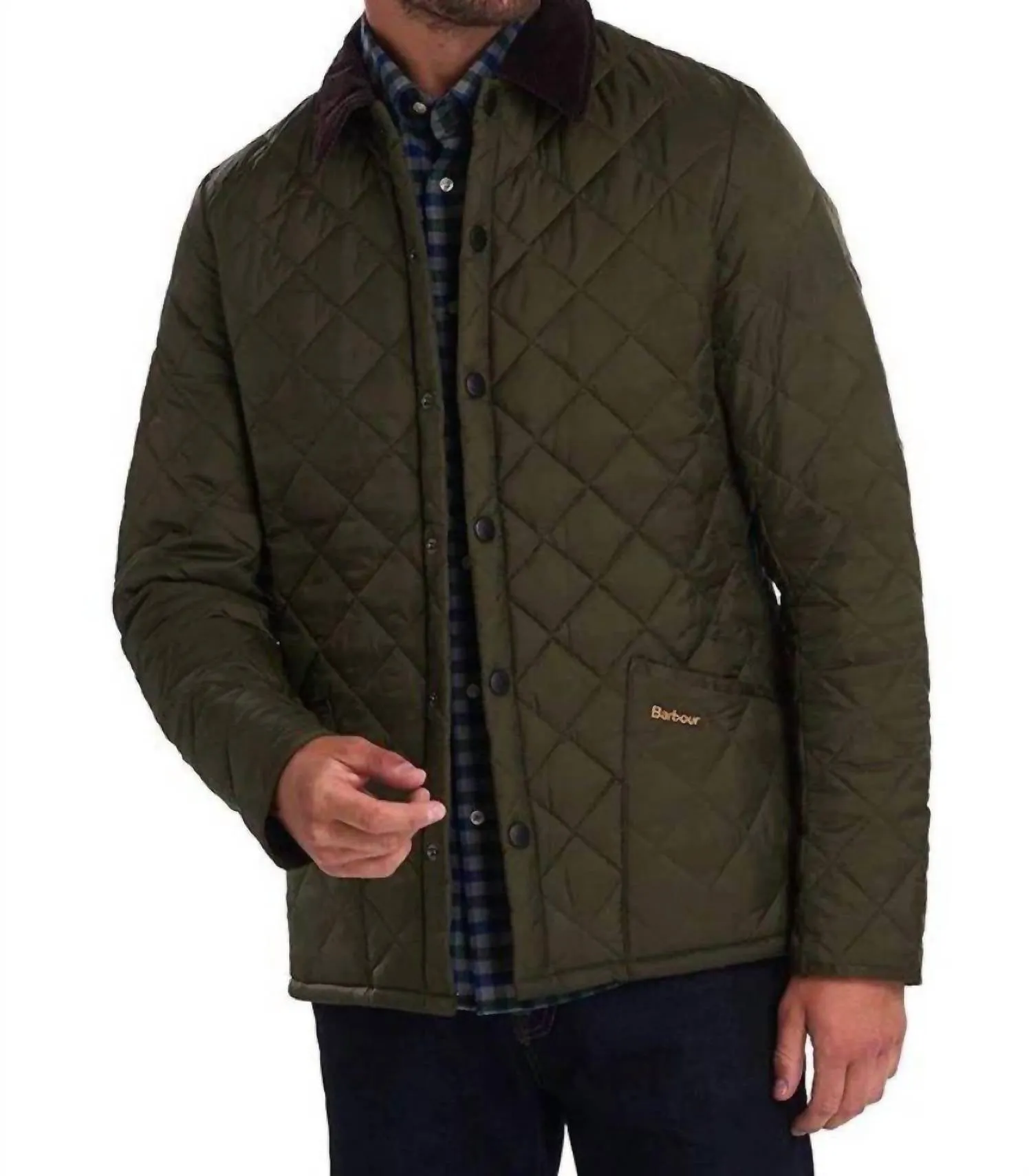 Heritage Liddesdale Quilted Jacket In Olive