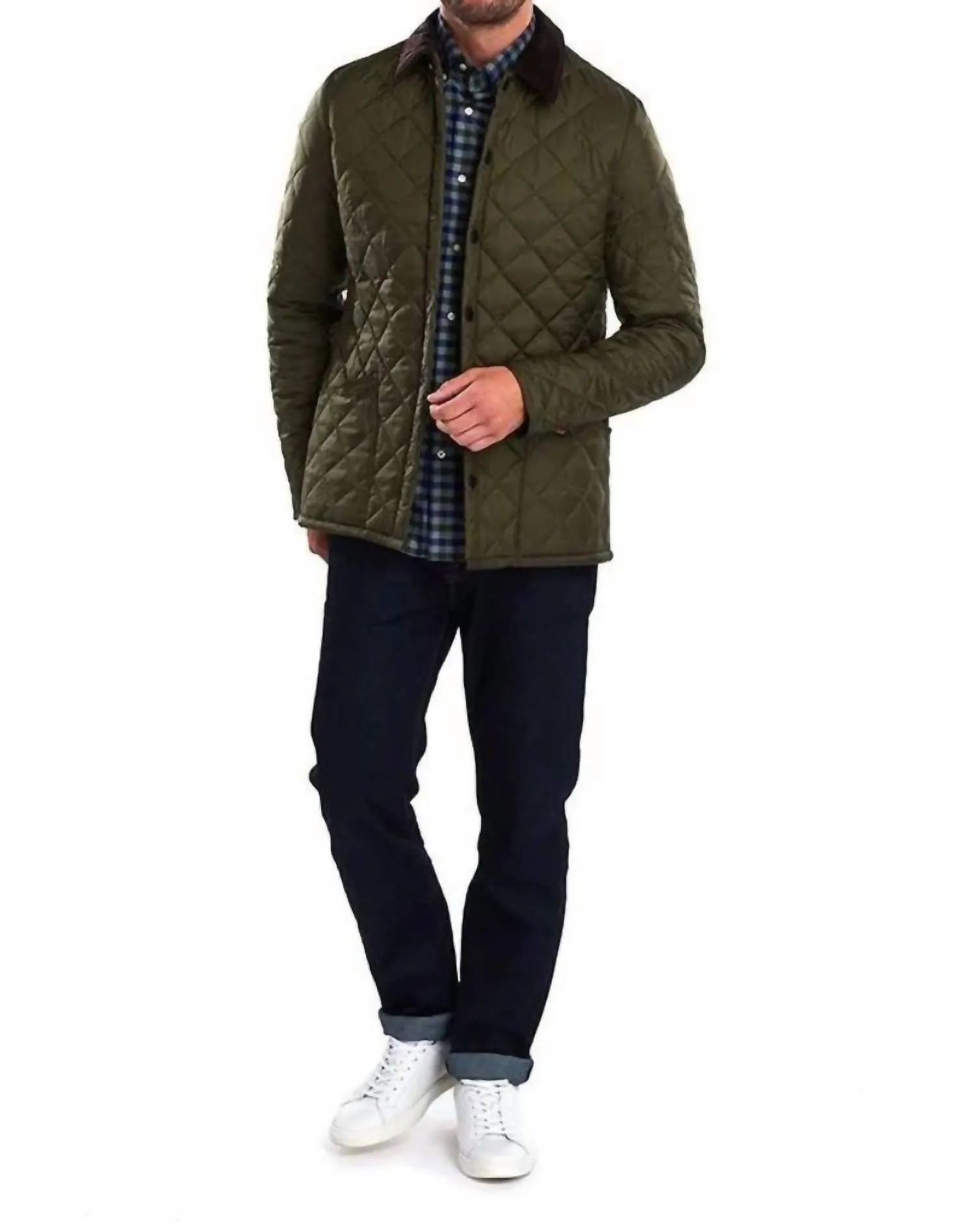 Heritage Liddesdale Quilted Jacket In Olive