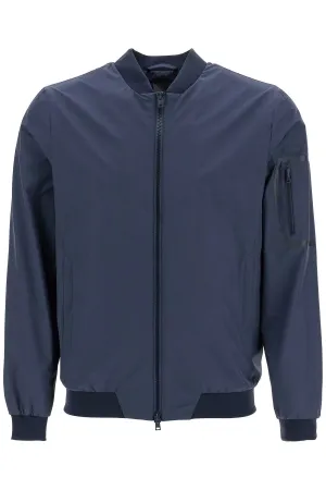 Herno Men's Bomber In Poliestere blue Scuro Con Gore Windstopper Impermeabile