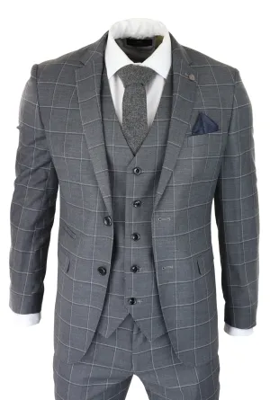 Hobbs Grey Check 3 Piece Suit