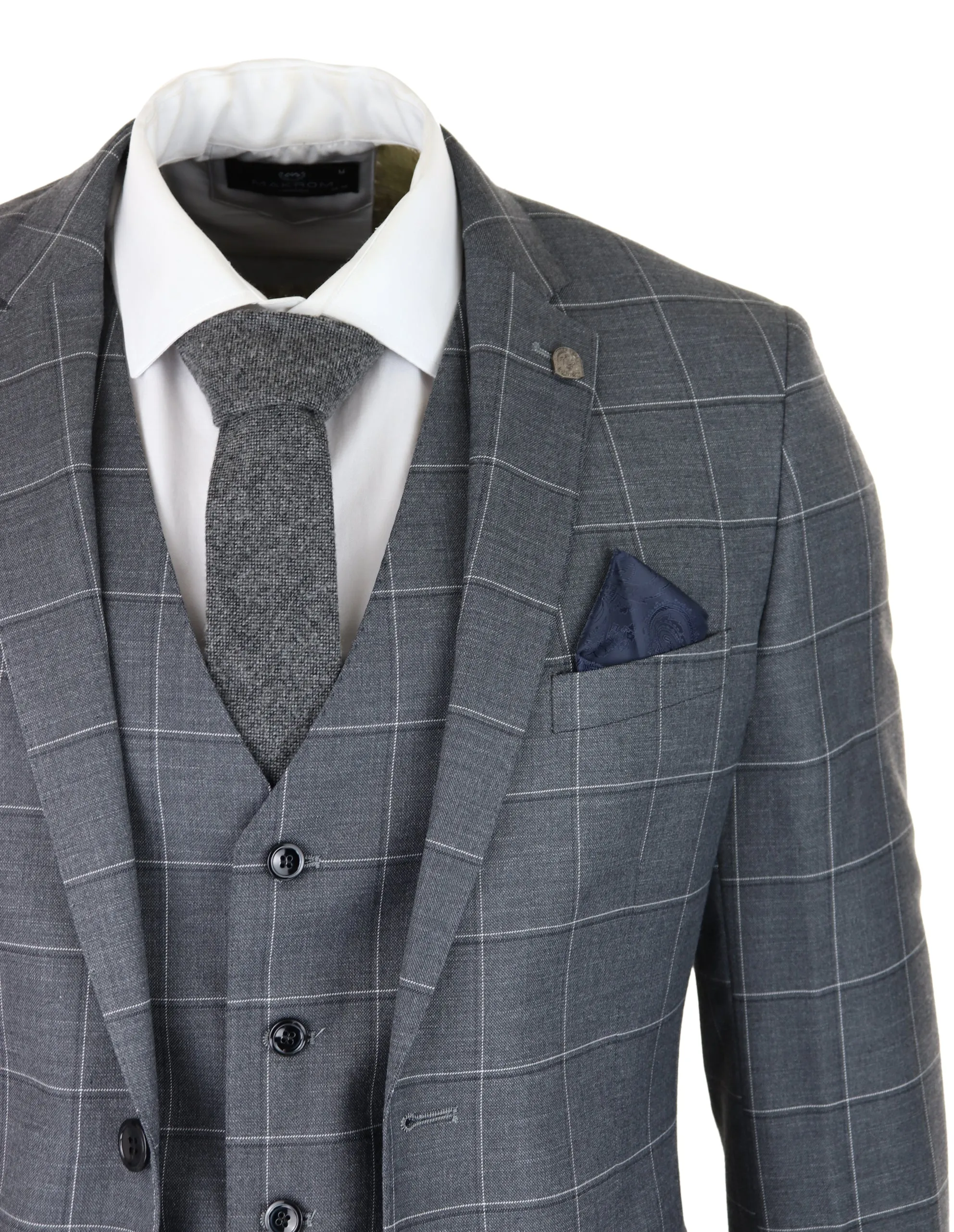 Hobbs Grey Check 3 Piece Suit