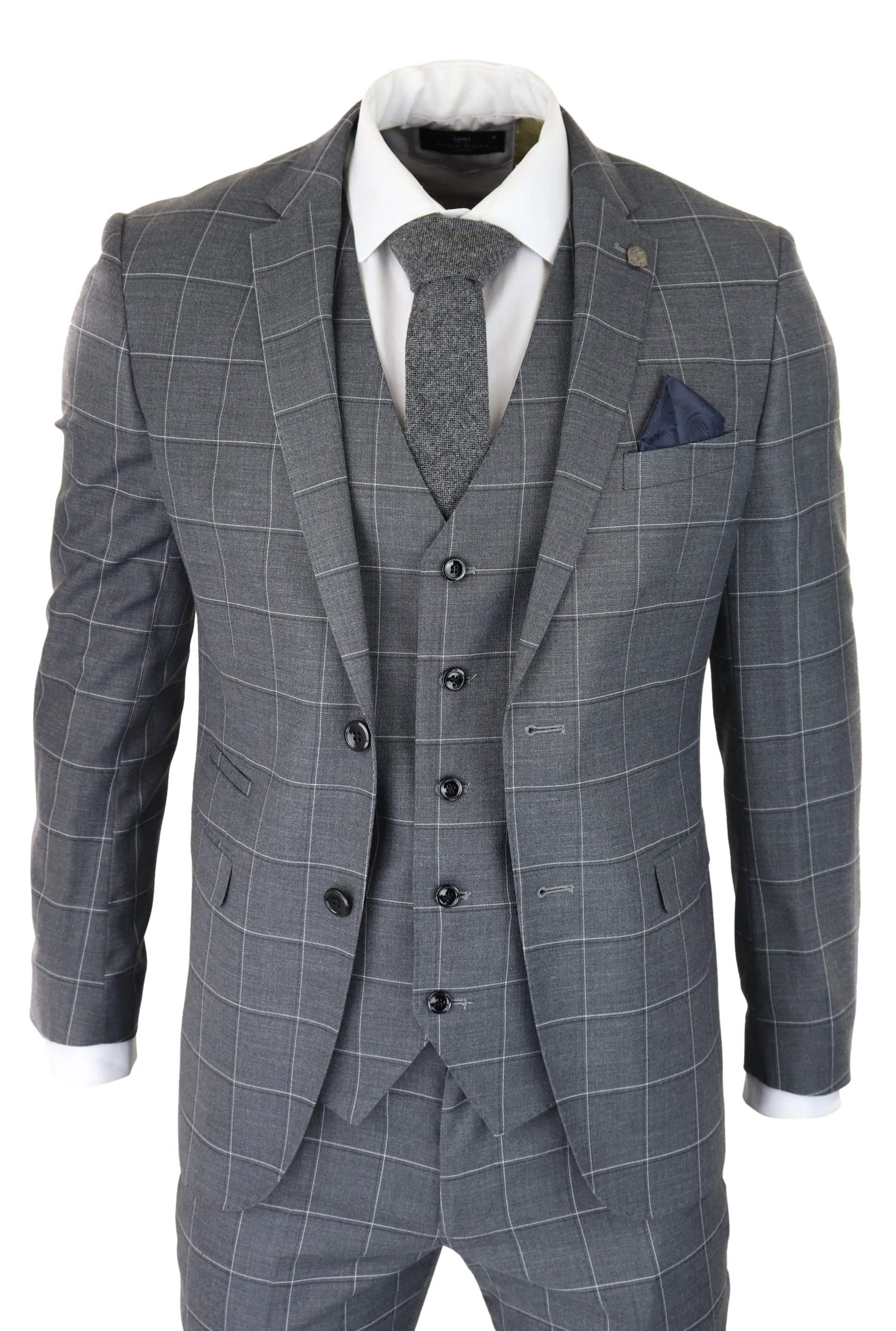 Hobbs Grey Check 3 Piece Suit