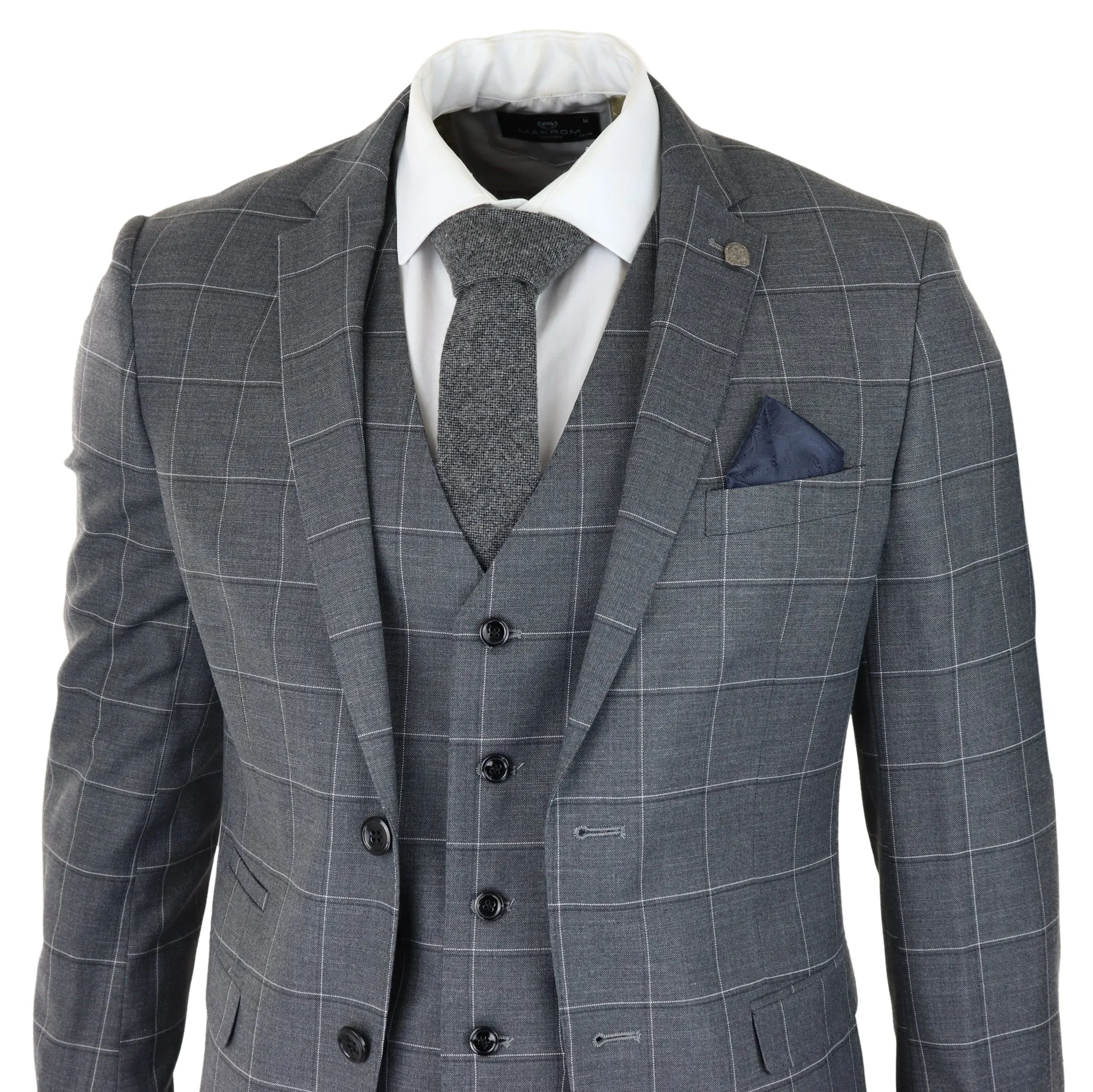 Hobbs Grey Check 3 Piece Suit