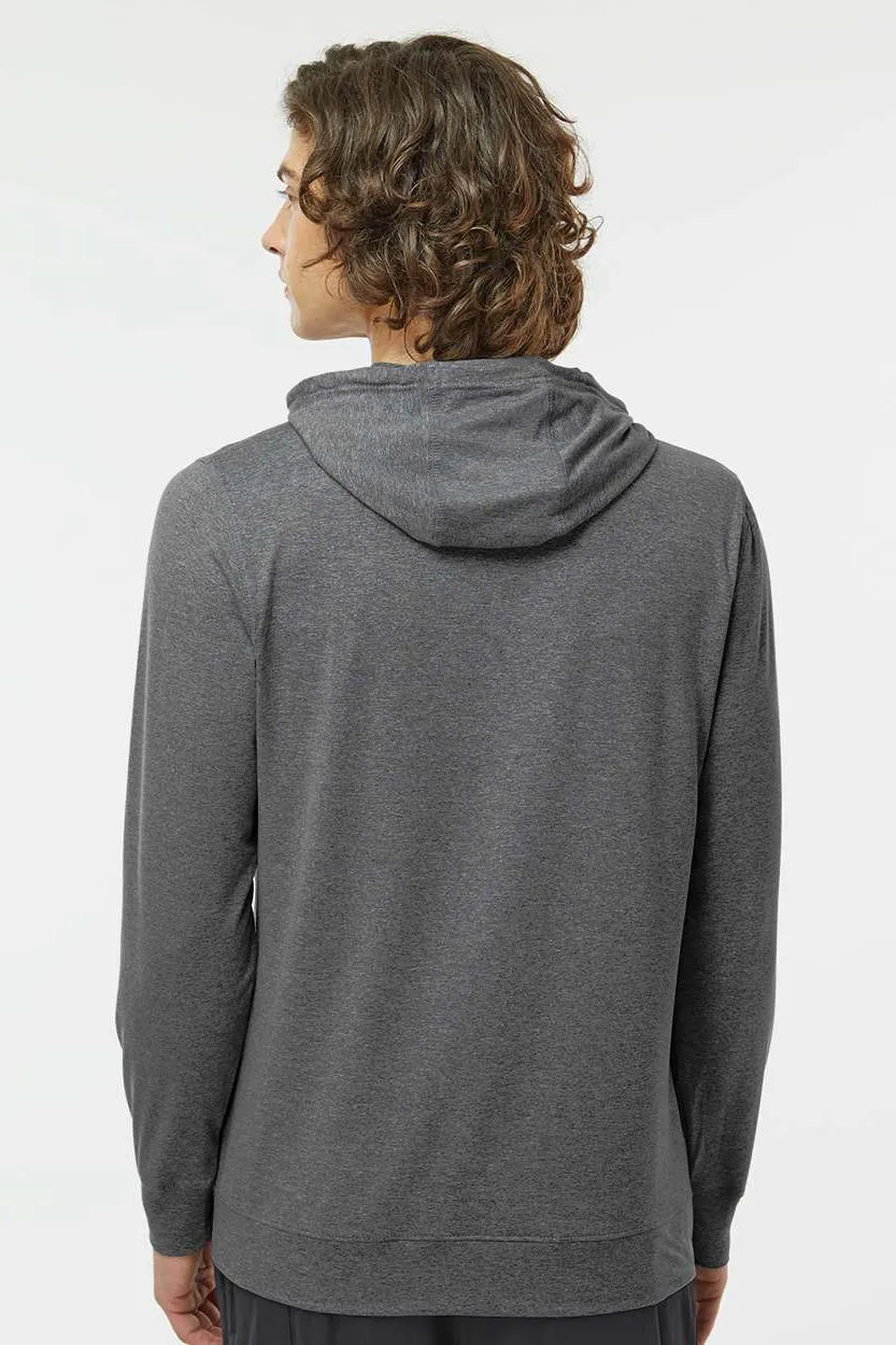 Holloway Mens Eco Revive Ventura Moisture Wicking Hooded Sweatshirt Hoodie - Heather Carbon Grey