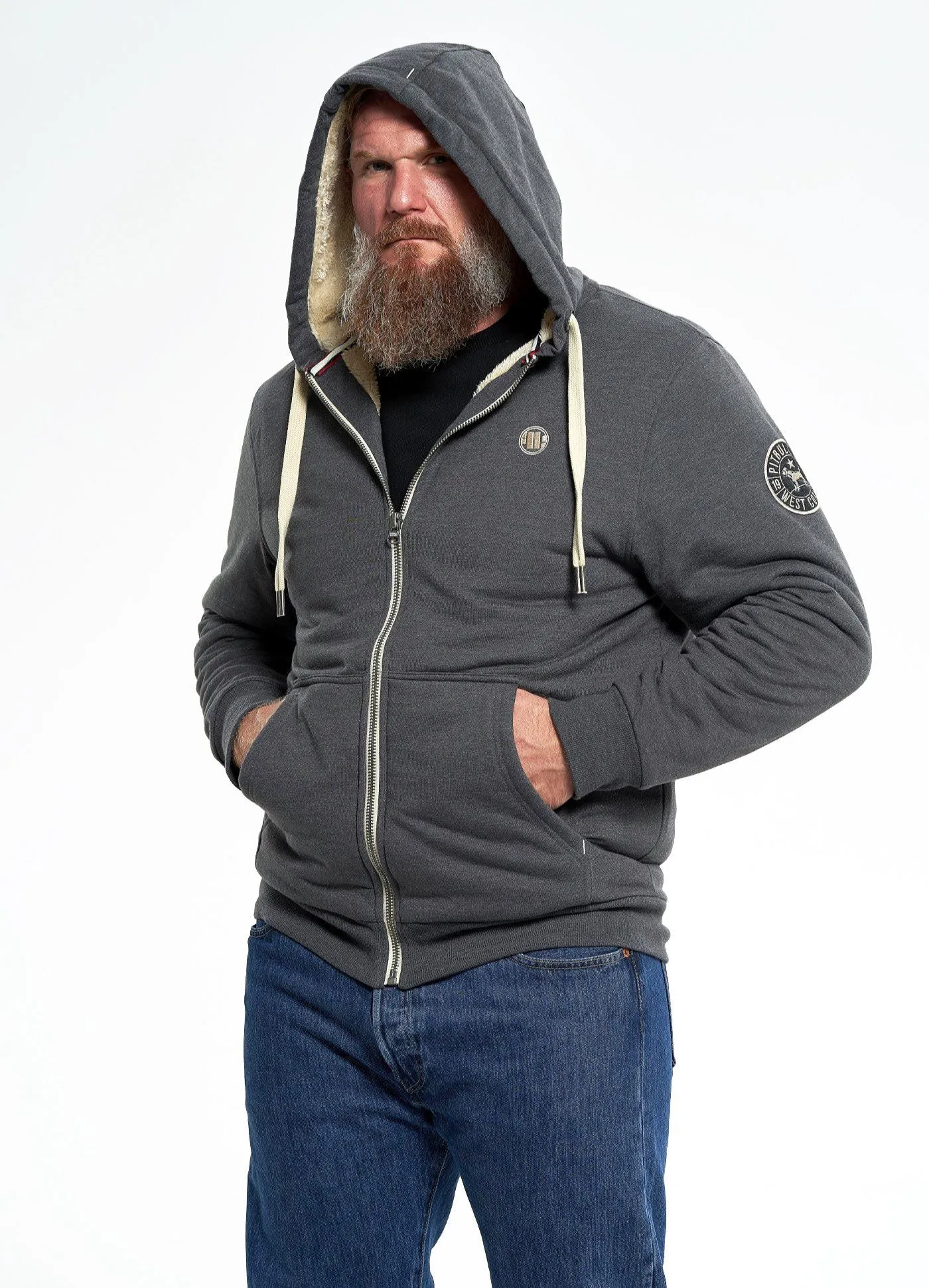 Hooded Zip Sherpa Ruffin