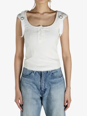HYEIN SEO - Women Back Strap Henley Top Clothing_jil-sander