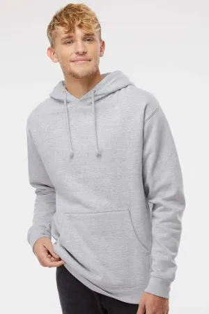 Independent Trading Company Mens Hooded Sweatshirt Hoodie w/ Pouch Pocket - Heather Grey