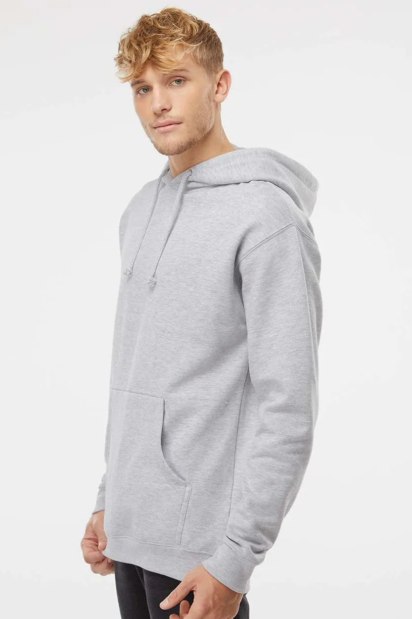 Independent Trading Company Mens Hooded Sweatshirt Hoodie w/ Pouch Pocket - Heather Grey