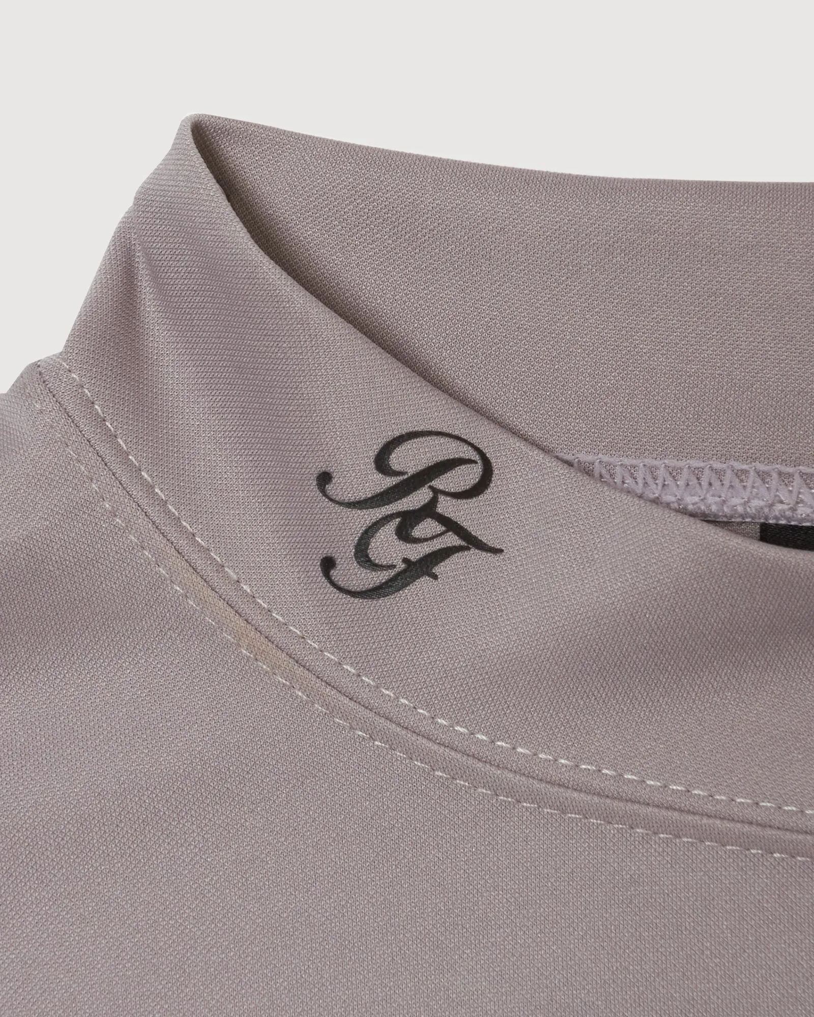 IR RUFF S/S MOCK NECK TEE GREY