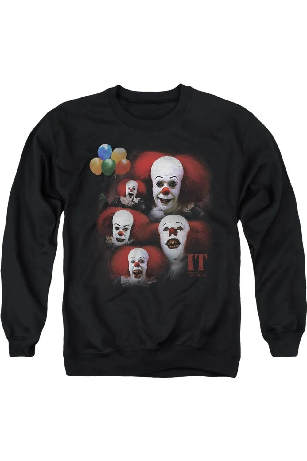 It Many Faces of Pennywise Adult Crewneck Sweatshirt