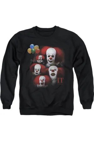 It Many Faces of Pennywise Adult Crewneck Sweatshirt