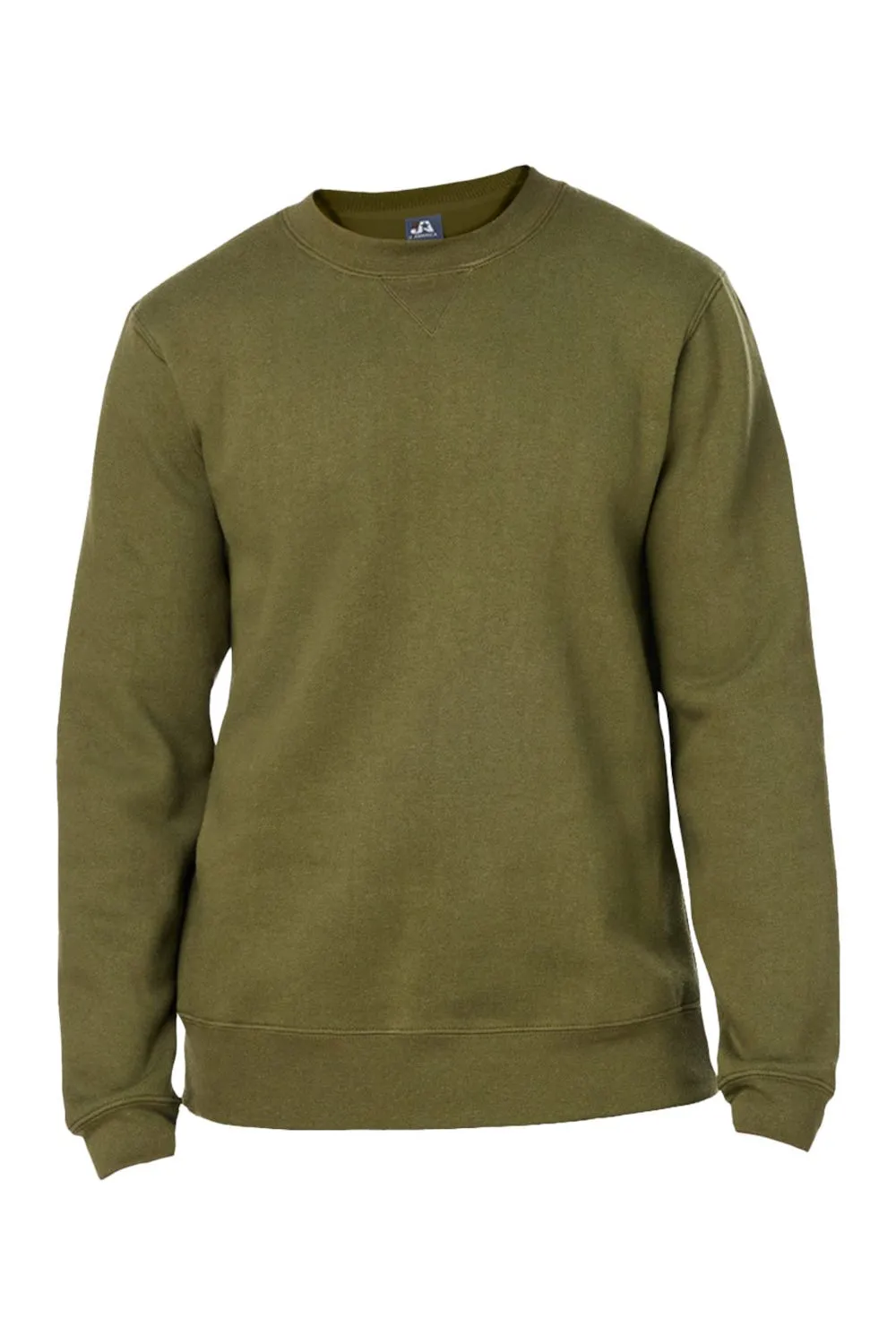 J America Mens Premium Fleece Crewneck Sweatshirt - Military Green