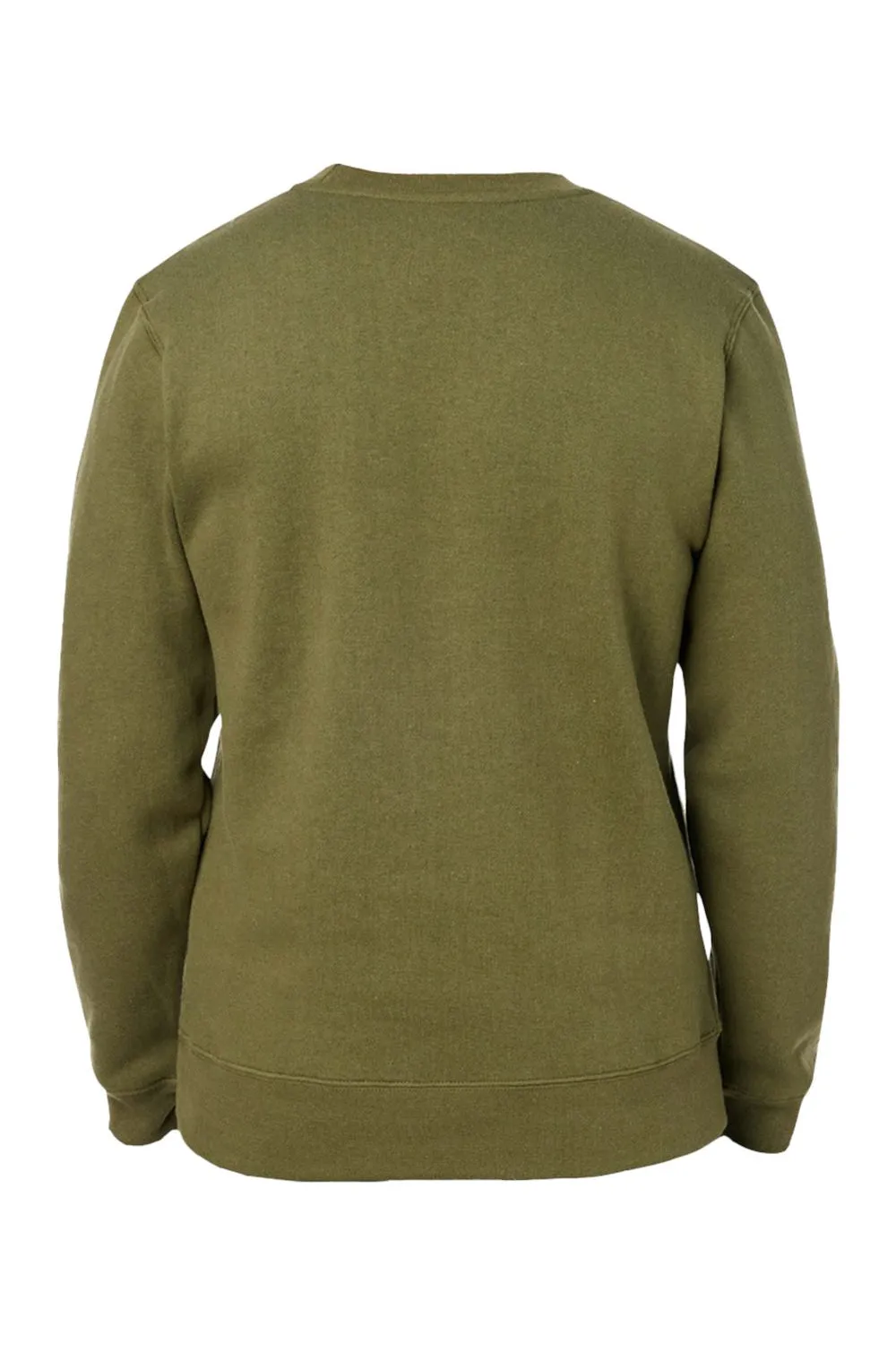 J America Mens Premium Fleece Crewneck Sweatshirt - Military Green