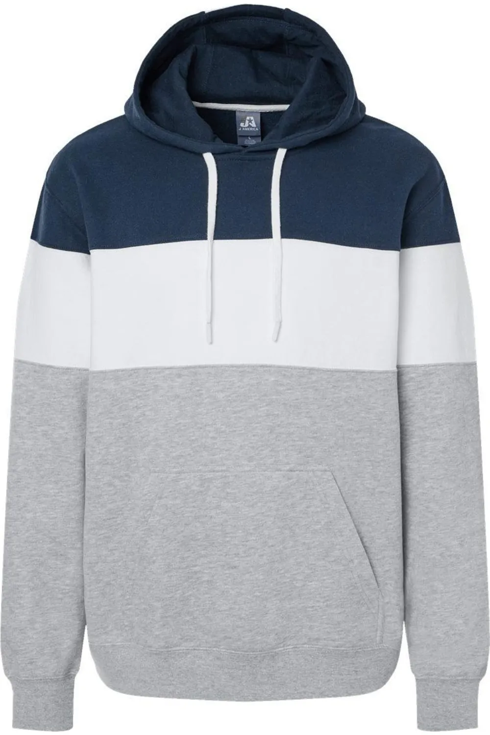 J. America Varsity Fleece Colorblocked Hooded Sweatshirt