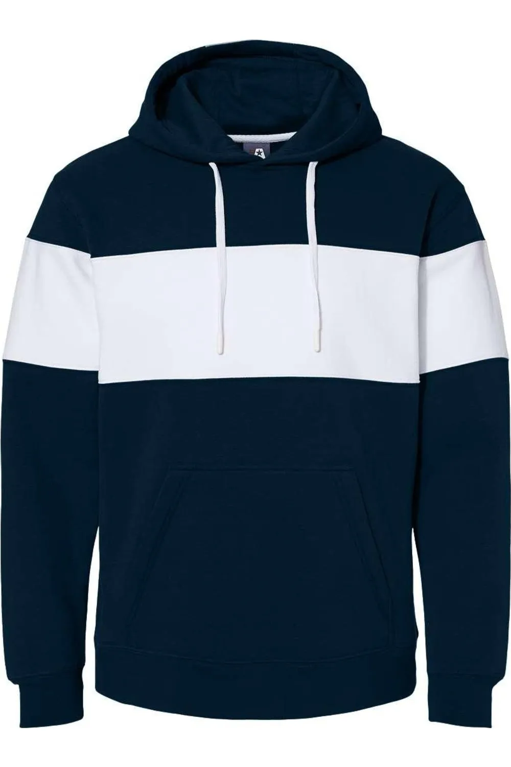 J. America Varsity Fleece Colorblocked Hooded Sweatshirt