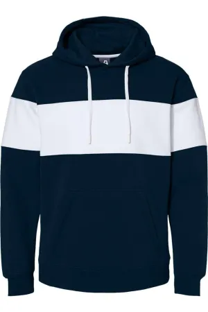 J. America Varsity Fleece Colorblocked Hooded Sweatshirt