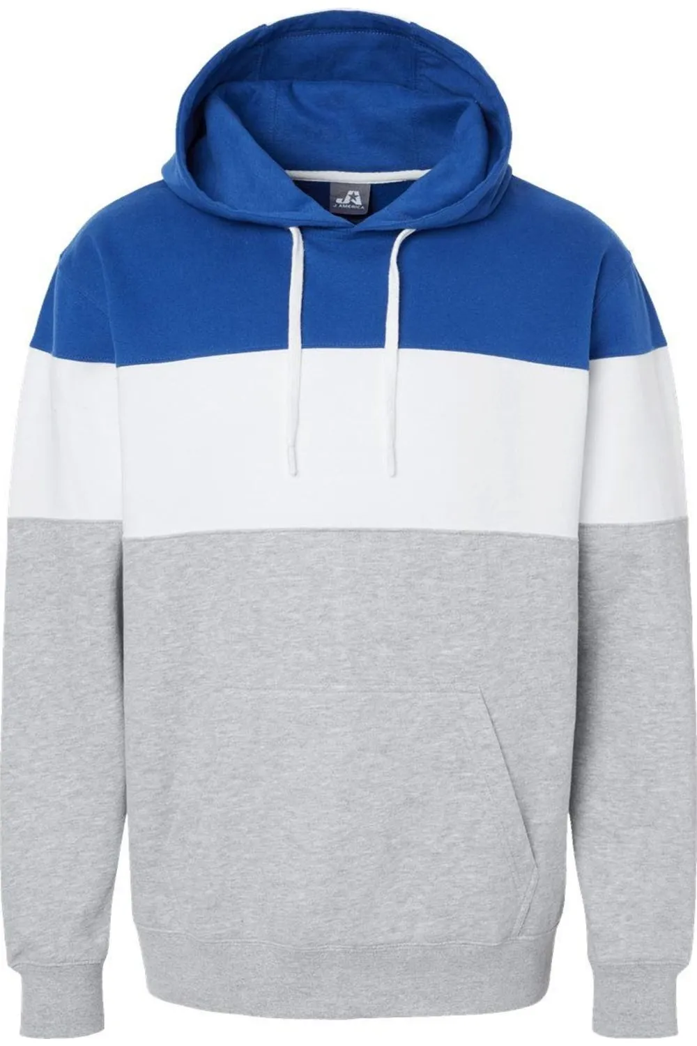 J. America Varsity Fleece Colorblocked Hooded Sweatshirt