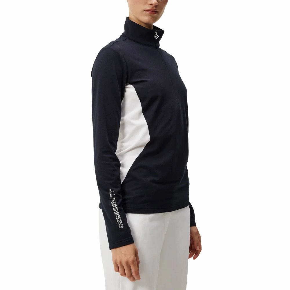 J.Lindeberg Coockies Mid Layer Golf Pullover JL Navy - FW23 Women