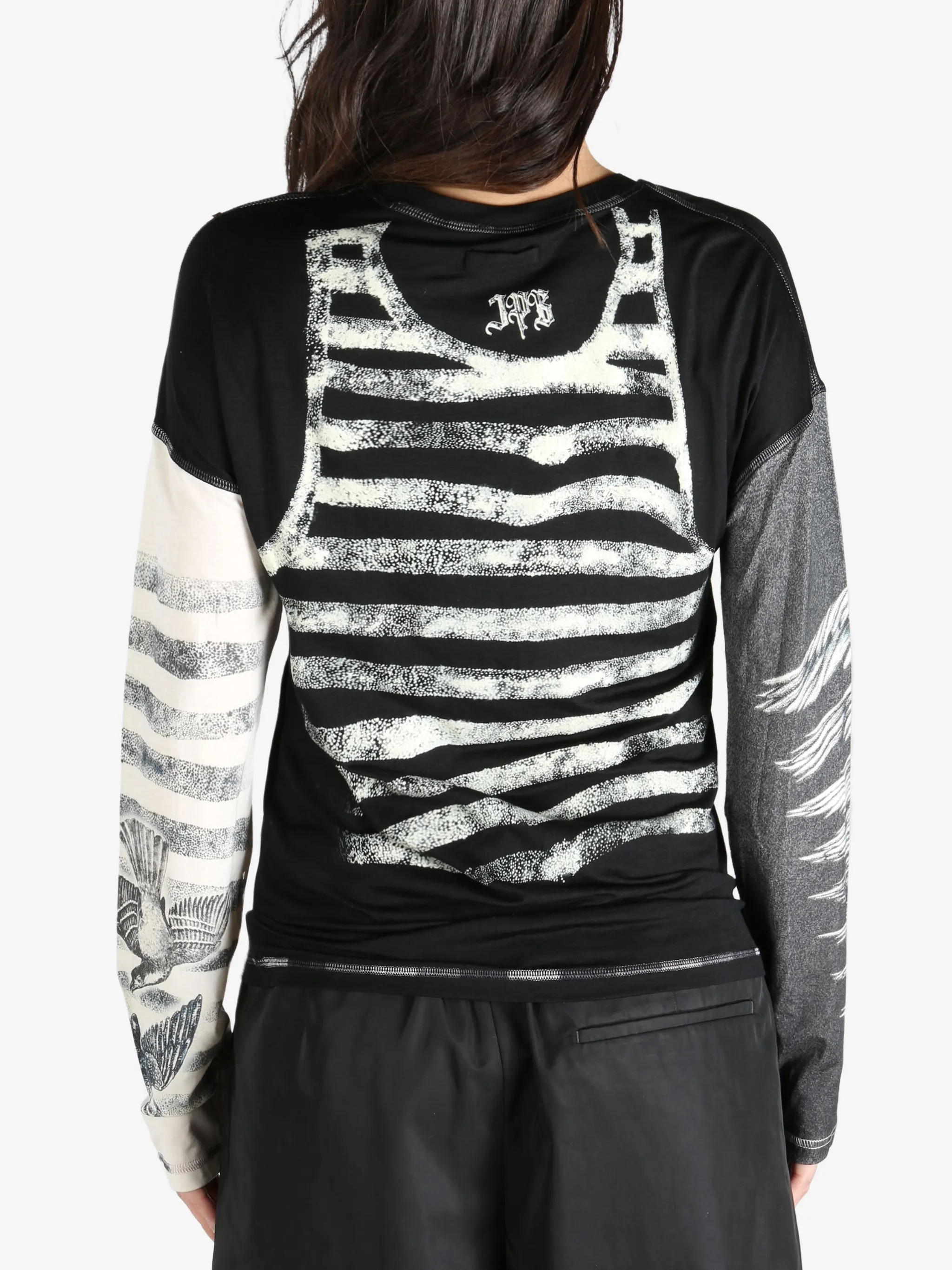 JEAN PAUL GAULTIER - Women Printed "Tattoo" Thin Jersey Long Sleeved Top Clothing_jean-paul-gaulti