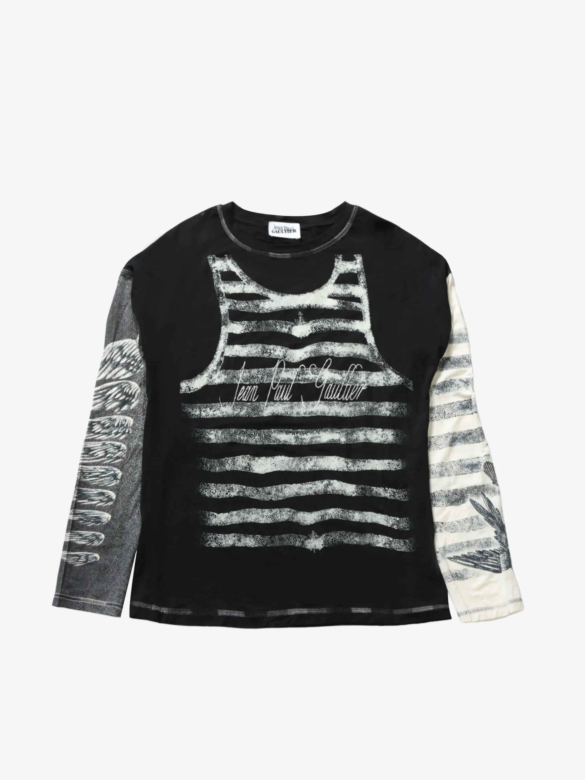 JEAN PAUL GAULTIER - Women Printed "Tattoo" Thin Jersey Long Sleeved Top Clothing_jean-paul-gaulti