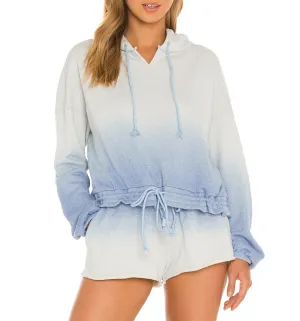 Jenna Sweatshirt In Glitter Cornflower Dip Dye