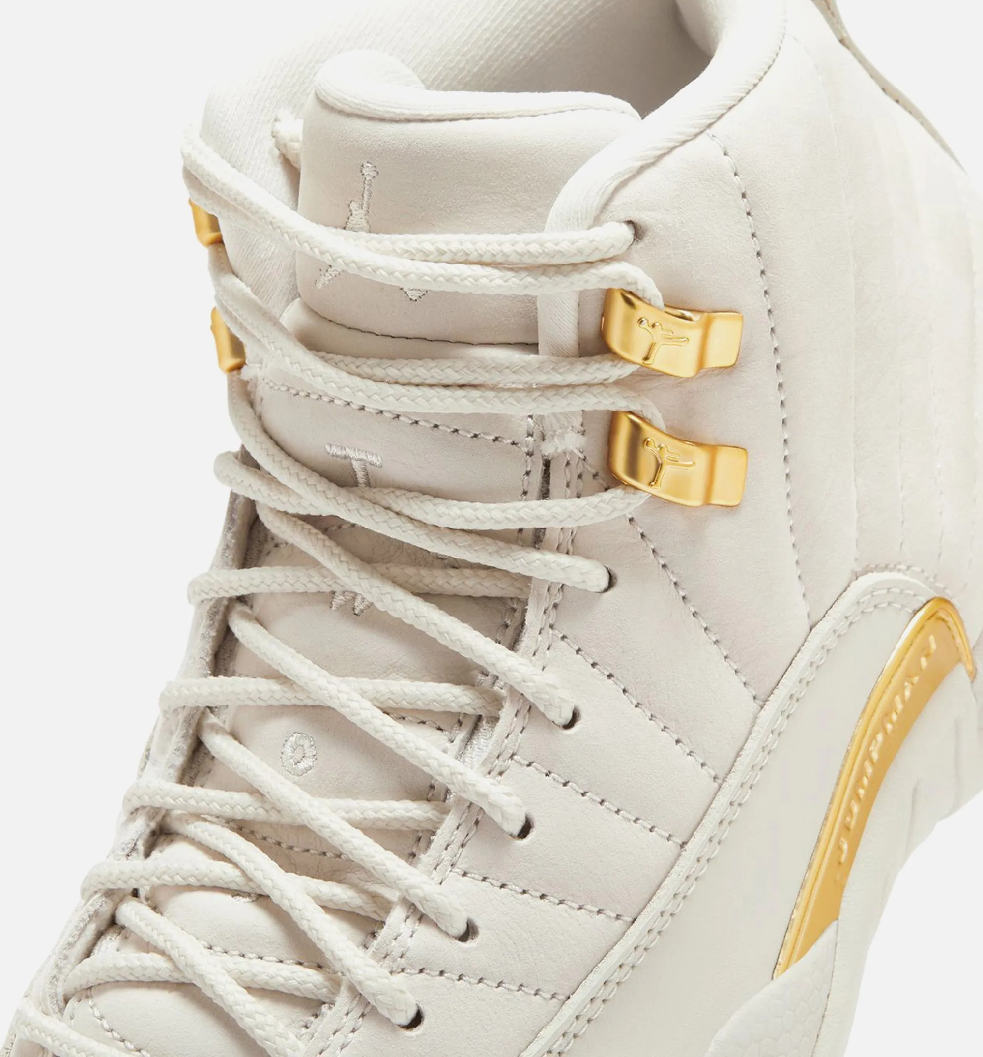 Jordan Clothing Air Jordan 12 Retro Phantom Womens Lifestyle Shoe - Phantom/Metallic Gold/White