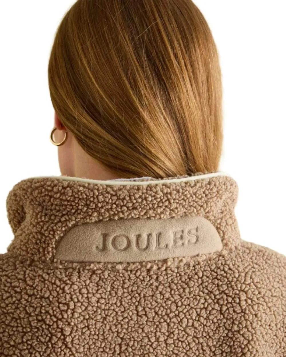 Joules Aldeburgh Quarter Zip Borg Fleece Jacket Joules Clothing