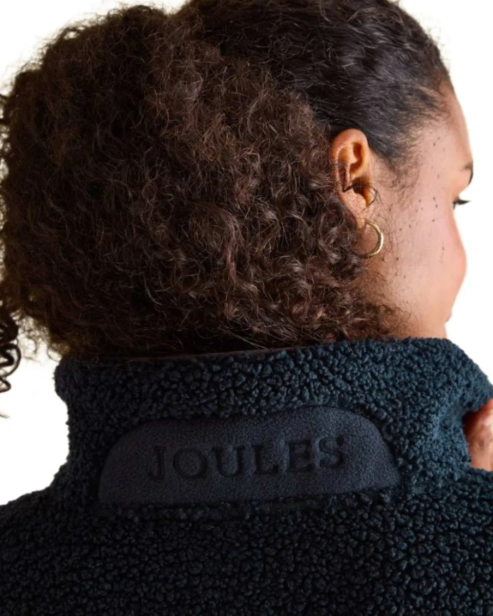 Joules Aldeburgh Quarter Zip Borg Fleece Jacket Joules Clothing