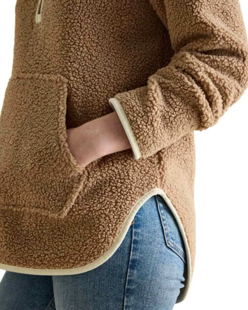 Joules Aldeburgh Quarter Zip Borg Fleece Jacket Joules Clothing