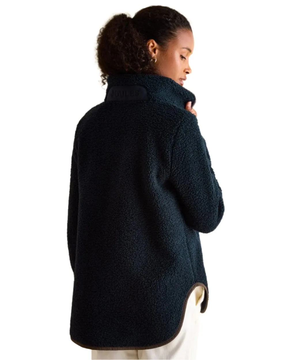 Joules Aldeburgh Quarter Zip Borg Fleece Jacket Joules Clothing