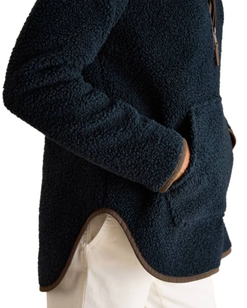Joules Aldeburgh Quarter Zip Borg Fleece Jacket Joules Clothing