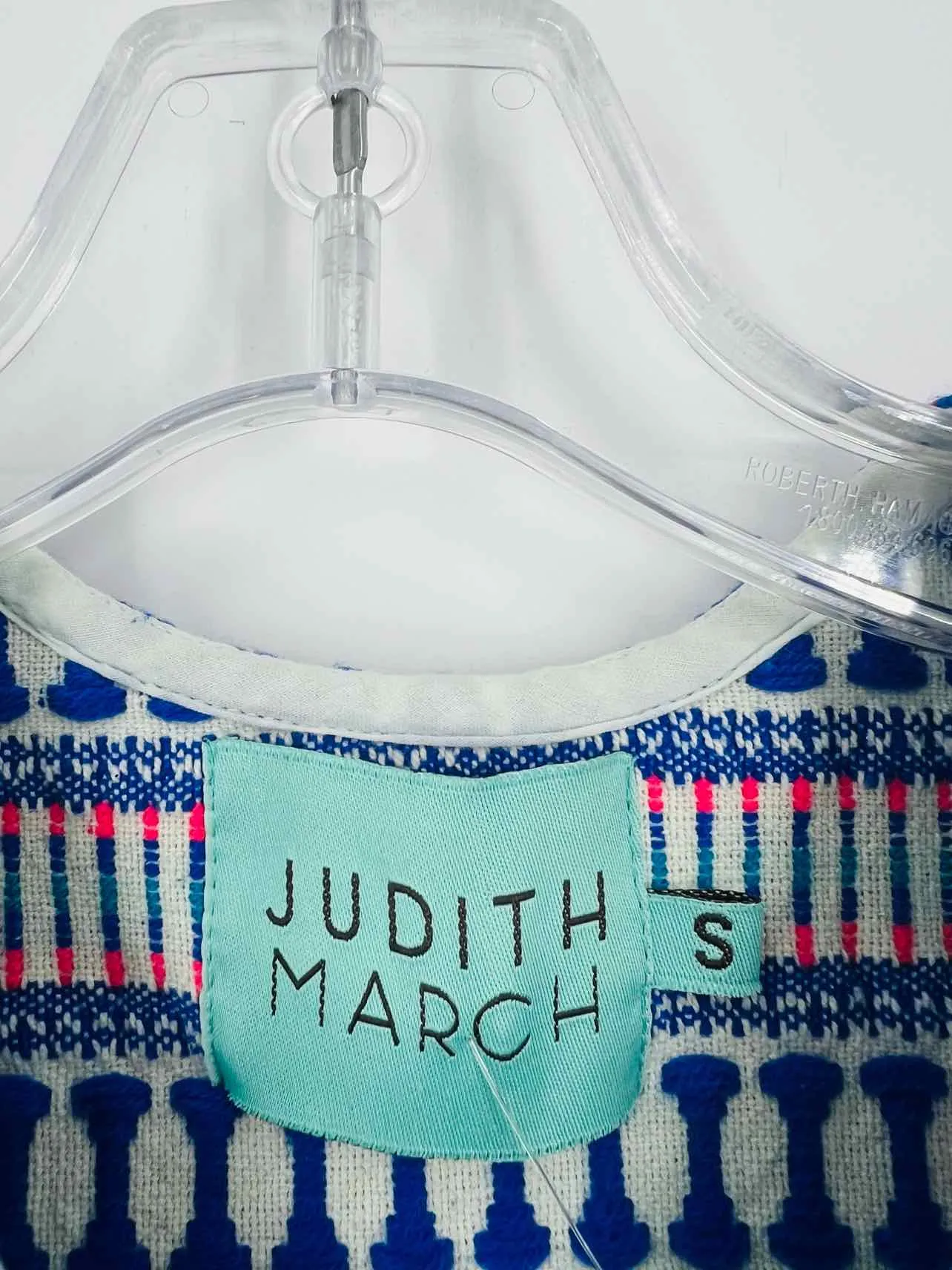 Judith March Size S Teal/Multi Embroidered Tassels Tops Top-Sleeveless