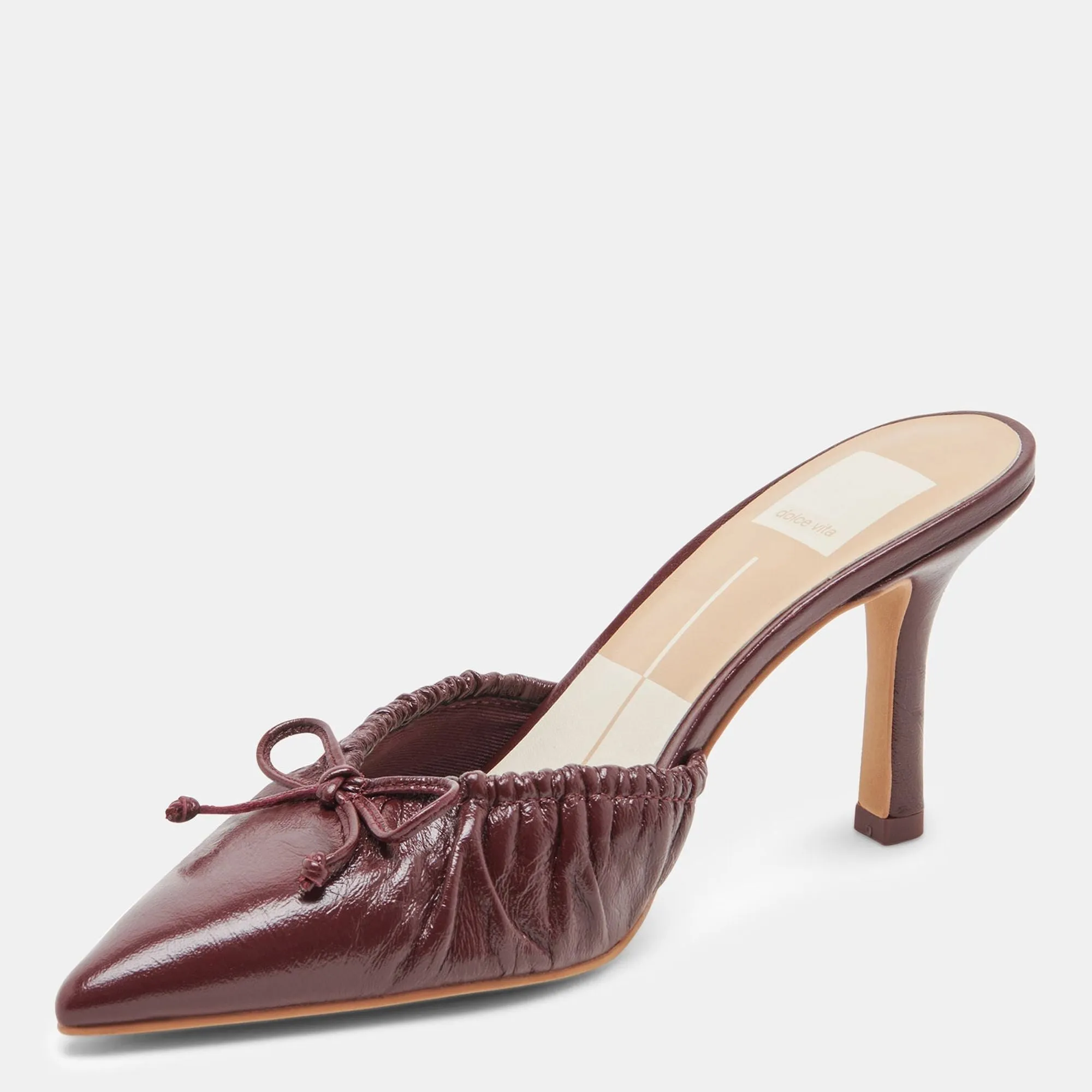 Kairi Heels Cranberry Crinkle Patent