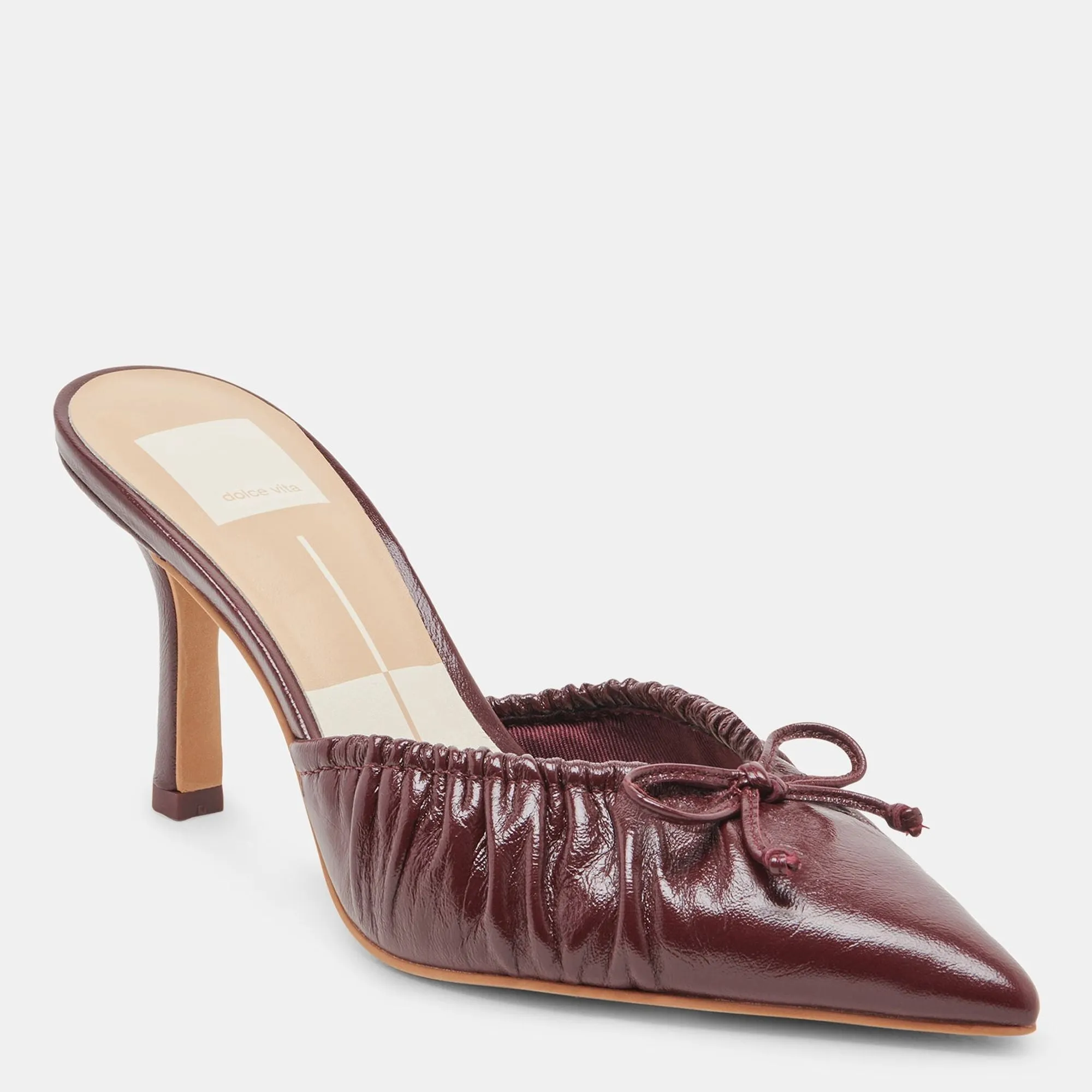 Kairi Heels Cranberry Crinkle Patent