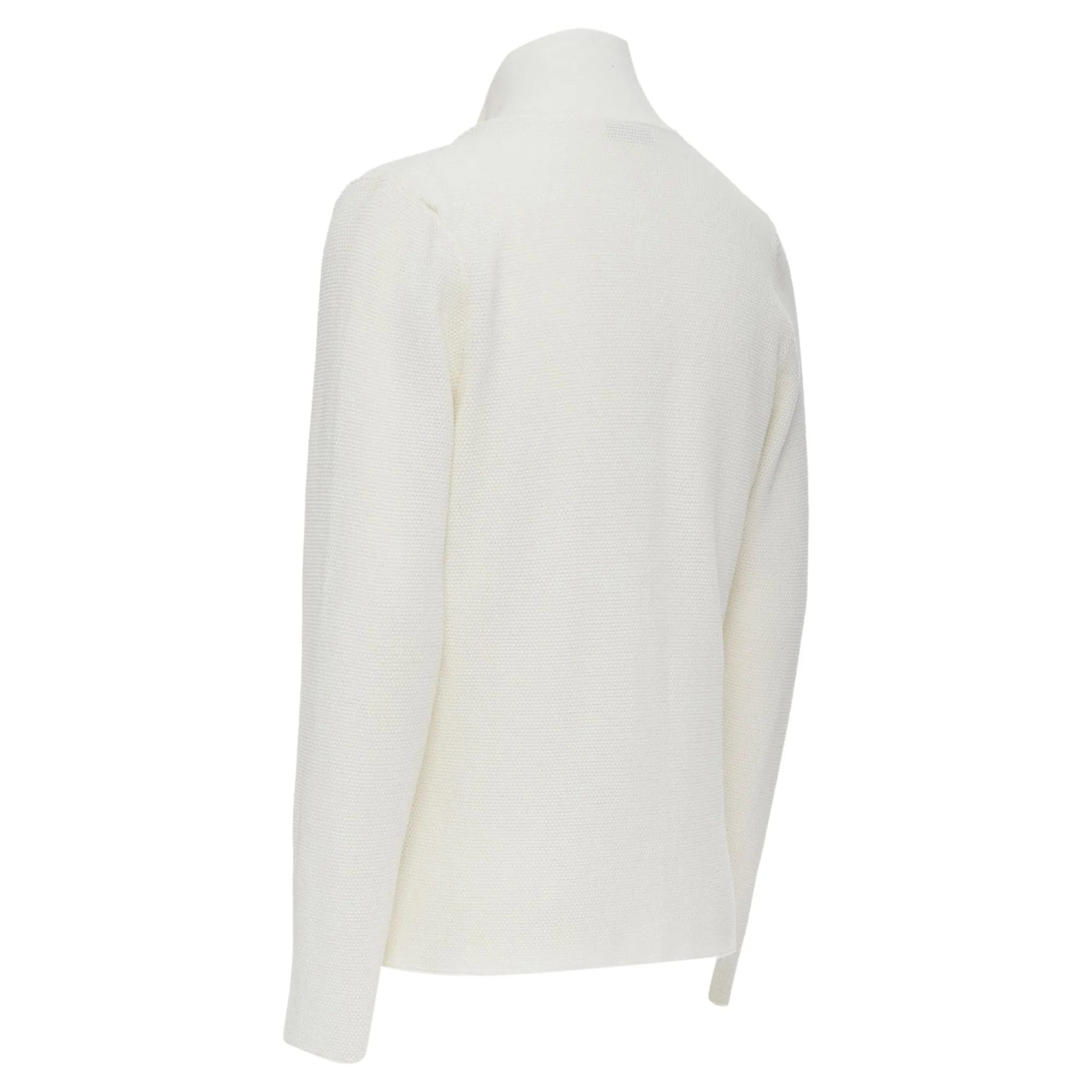 Lanvin Cotton Skinny Lapel Knitted Buttons Pocketed Blazer