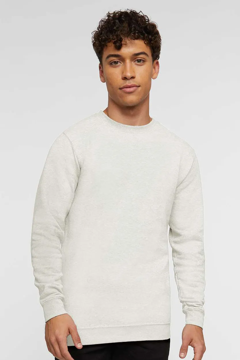 LAT Mens Elevated Fleece Crewneck Sweatshirt - Heather Natural