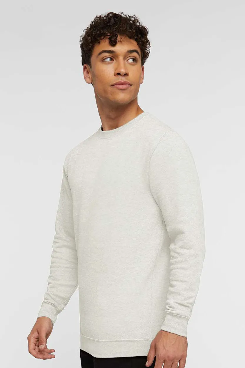 LAT Mens Elevated Fleece Crewneck Sweatshirt - Heather Natural